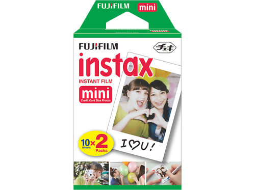 Fujifilm, Fujifilm Instax Mini 2x10 Blätter - Instant Film (Weiss)