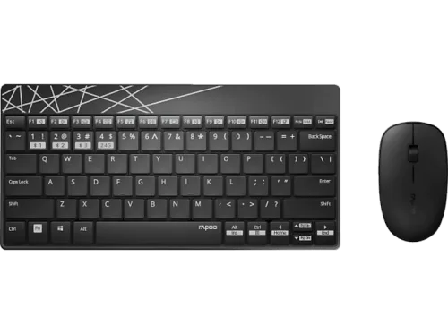 Rapoo, RAPOO 8000M Deskset black-grey 18535 Wireless Multi-Mode