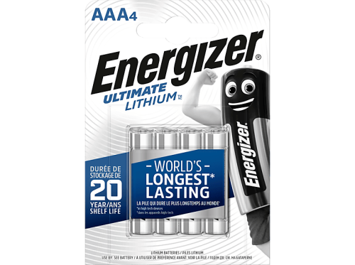 Energizer, Energizer Batterie Ultimate Lithium FR03 AAA 1250 mAh Lithium (Li) 1.5 V 4 Stück