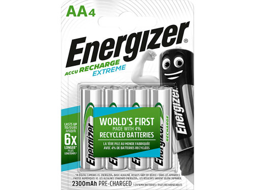 Energizer, Energizer AA Wiederaufladbare Batterien Extreme HR6 2300mAh NiMH 1,2 V 4 Stück
