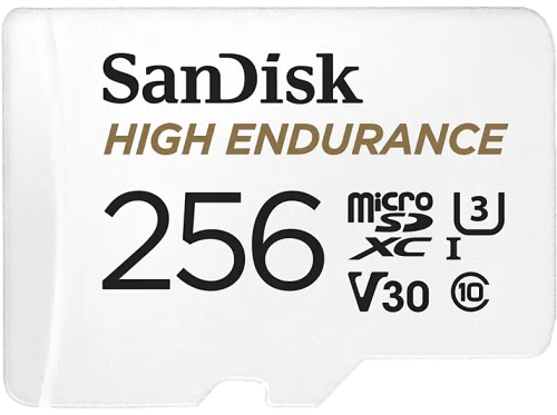 SanDisk, SanDisk - High Endurance Monitoring (microSDXC, 256GB, U3, UHS-I), Weiss, 256 GB