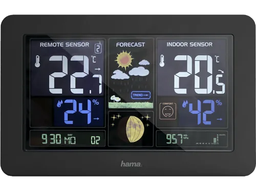 Hama, Hama Funkwetterstation "Premium mit LED-Farbdisplay" ()