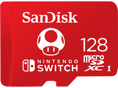 SanDisk, Sandisk Speicherkarte "microSDXC für Nintendo Switch 128GB" (128 GB UHS Class 1 100 MB/s Lesegeschwindigkeit) U3/UHS-I/Cl.10/R100/W90