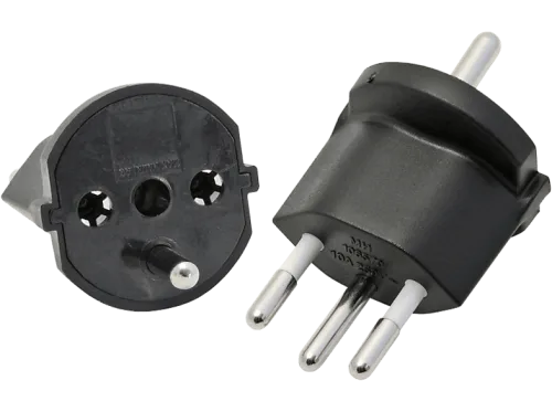 S-Electro, S-ELECTRO Fix-Adapter SchuKo-CH 4.107438 schwarz, 3-polig