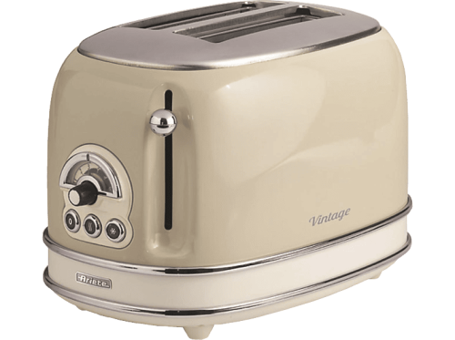 Ariete, Ariete Toaster "Vintage 2 Schlitze, Beige" für 2 Scheiben 810 W Lieferung mit passendem CH-Fixadapter
