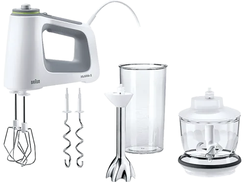 Braun, Braun - Handmixer MultiMix 5 HM5137WH, Grau, One Size