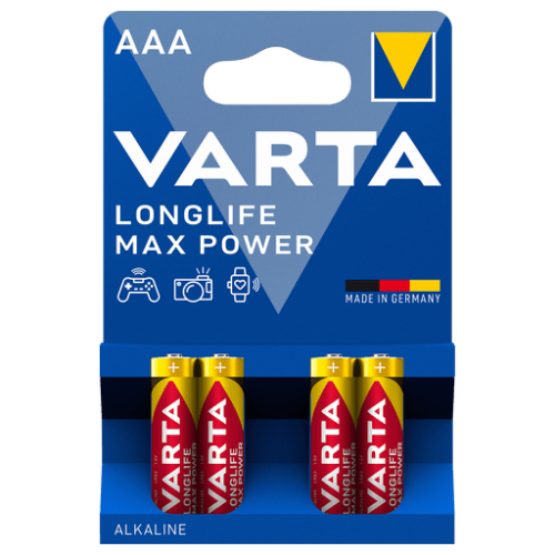 B2X, B2X - AAA Longlife Max Power LR3 Alkaline 4er-Pack, Rot, AAA(LR03)