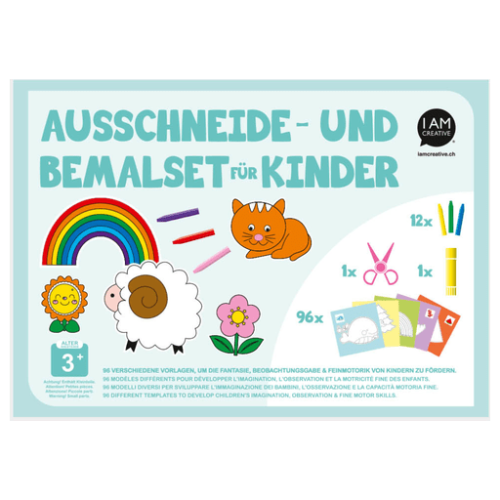 I am Creative, I AM Creative Ausschneide- und Malset für Kinder mit 96 Vorlagen