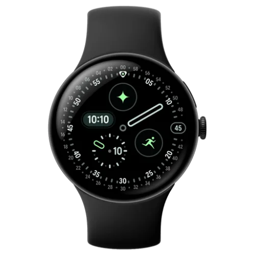 GOOGLE, Google Pixel Watch 4 (WiFi, 45mm, Black) Smart Watch – Weitere Smartwatches – schwarz