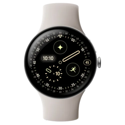 GOOGLE, Google Pixel Watch 4 (WiFi, 45mm, White) Smart Watch – Weitere Smartwatches – weiss