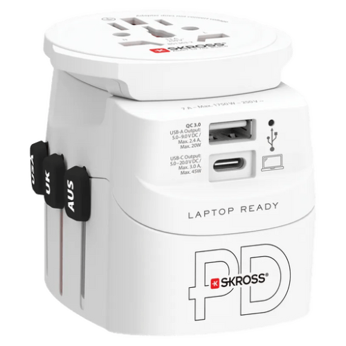 SKROSS, SKROSS World Travel Adapter 1.302474 PRO Light USB AC45PD World