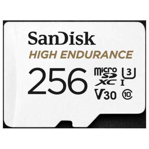 SanDisk, SanDisk - High Endurance Monitoring (microSDXC, 256GB, U3, UHS-I), Weiss, 256 GB