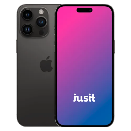 Apple, Apple iPhone 14 Pro Max 256GB Space Schwarz  - guter Zustand mit OVP und Ladekabel Lightning (Trade)