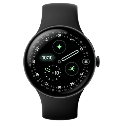 GOOGLE, Google Pixel Watch 4 (WiFi, 45mm, Black) Smart Watch – Weitere Smartwatches – schwarz