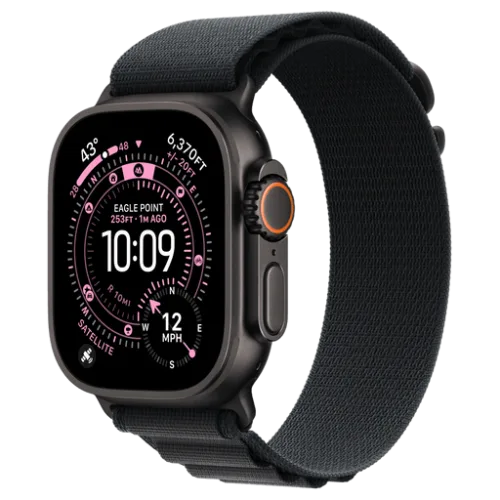 Apple, Apple Watch Ultra 3 GPS + Cellular 49 mm Titangehäuse Alpine Loop Schwarz M