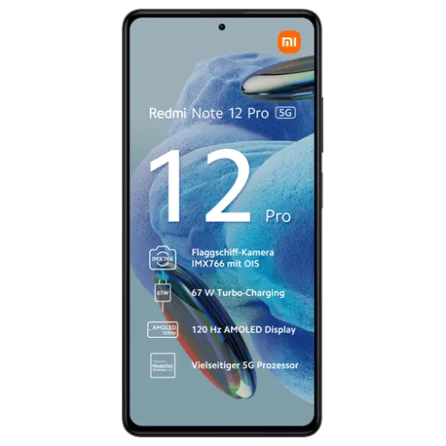 Xiaomi, Xiaomi Smartphone "Xiaomi Redmi Note 12 PRO 5G 128GB black" Schwarz