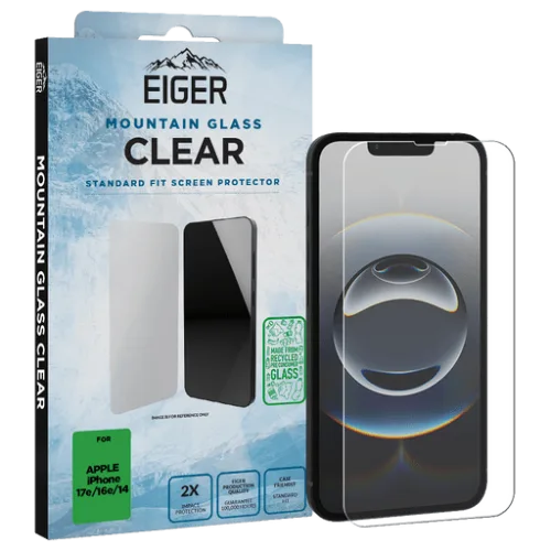EIGER, EIGER - Schutzglas für Smartphones, DISPLAY GLAS iPhone 17e/16e14/13, Transparent