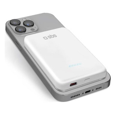 SBS, SBS, Mag Charge, 5000-mAh-Powerbank mit kabelloser, magnetischer Aufladung, Produkte & Wohnen