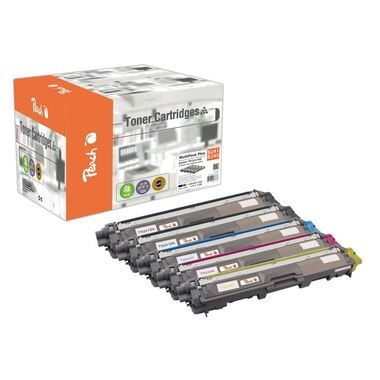 Peach, Peach B241 bk 5 Toner XL (2*bk, c/m/y) ersetzt Brother TN-241bk, TN-245 für z.B. Brother DCP -9020 CDW, Brother HL -3140 CW