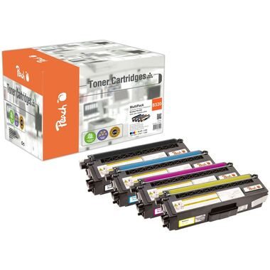 Peach, Peach B320 4 Toner (bk, c/m/y) ersetzt Brother TN-320 für z.B. Brother DCP -9055 CDN, Brother DCP -9270 CDN, Brother HL -4100, Brother HL -4500