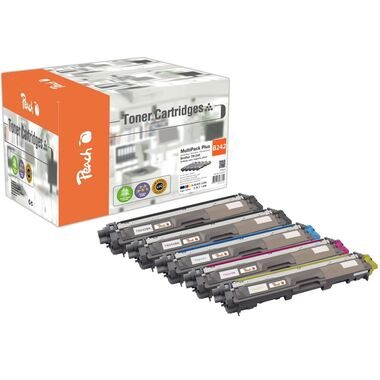 Peach, Peach B242 5 Toner (2*bk, c/m/y) ersetzt Brother TN-242 für z.B. Brother DCP -9022 CDW, Brother HL -3142 CW, Brother HL -3152 CDW
