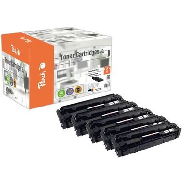 Peach, Peach HP 045 H 5 Toner XL (2*bk, c/m/y) ersetzt Canon CRG-045H, 1246C002*2, 1245C002, 1244C002, 1243C002 für z.B. Canon ISensys MF 633 Cdw