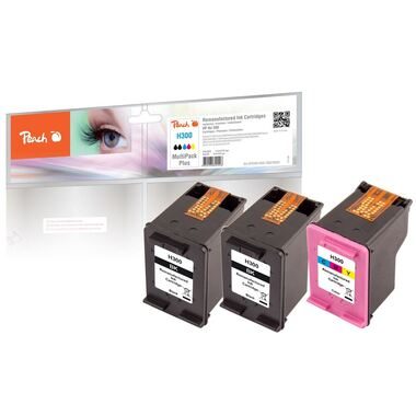 Peach, Peach HP 300 3 Druckköpfe (2*bk, col) ersetzt HP No. 300, SD518AE für z.B. HP DeskJet D 1600, HP DeskJet D 1658, HP DeskJet D 1660, HP DeskJet D 1663