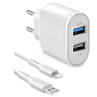 SBS, SBS, Standardladung, Kit Fast Charge mit Ladegerät und Lightning-Kabel, Produkte & Wohnen