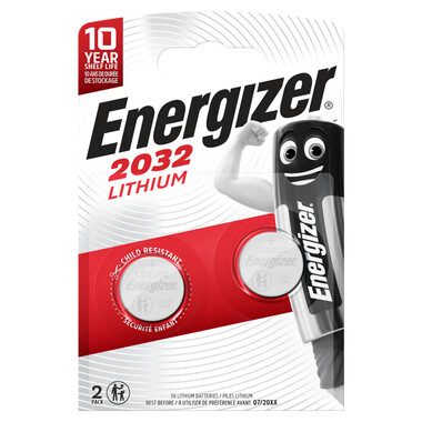 Energizer, Energizer Knopfzellen CR2032 3 V Lithium 2 Stück