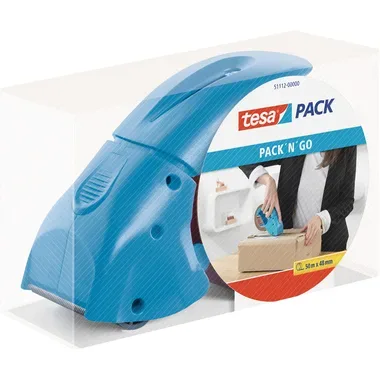 tesa, TESA Pack Dispenser 50mx48mm 511120000 Pack'n'go blau