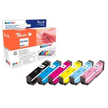 Peach, Peach Tintenpatrone "Epson T2438, No 24XL Multi BK, 2x C, 2x M, Y"