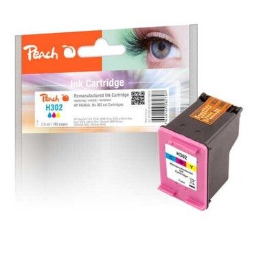 Peach, Peach HP 302 c Druckkopf col ersetzt HP No. 302 c, F6U65AE für z.B. HP Envy 4524 e-All-in-One, HP OfficeJet 5232, HP Envy 4528 e-All-in-One