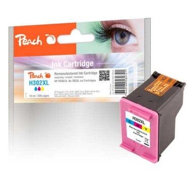 Peach, Peach HP 302 XLc Druckkopf XL col ersetzt HP No. 302XL c, F6U67AE für z.B. HP Envy 4524 e-All-in-One, HP OfficeJet 5232, HP Envy 4528 e-All-in-One