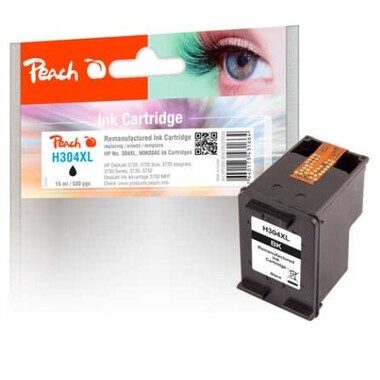 Peach, Peach HP 304 XLbk Druckkopf XL bk ersetzt HP No. 304XL bk, N9K08AE für z.B. HP DeskJet 3720, HP DeskJet 3730, HP DeskJet Ink Advantage 3700 MFP