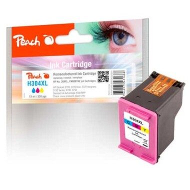 Peach, Peach HP 304 XLC Druckkopf XL col ersetzt HP No. 304XL C, N9K07AE für z.B. HP DeskJet 3720, HP DeskJet 3730, HP DeskJet Ink Advantage 3700 MFP
