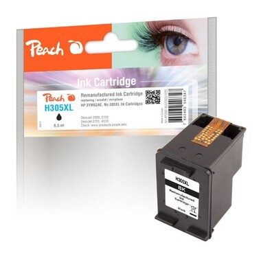 Peach, Peach HP 305 XLBK Druckkopf XL bk ersetzt HP No. 305XL BK, 3YM62AE für z.B. HP DeskJet 2700, HP DeskJet Plus 4122, HP Envy Pro 6430, HP Envy 6020