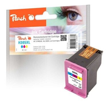 Peach, Peach HP 305 XLC Druckkopf XL col ersetzt HP No. 305XL C, 3YM63AE für z.B. HP DeskJet 2700, HP DeskJet Plus 4122, HP Envy Pro 6430, HP Envy 6020