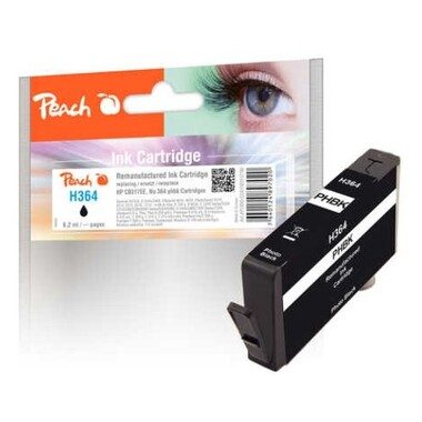 Peach, Peach HP 364 phbk Druckerpatrone bkph ersetzt HP No. 364 phbk, CB317EE für z.B. HP DeskJet D 5400, HP DeskJet D 5445, HP DeskJet D 5460