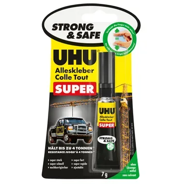 UHU, UHU Alleskleber Super Strong+Safe 46960 transparent, geruchlos 7g