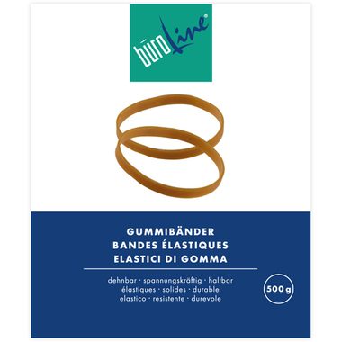BÜROLINE, B&Uuml;ROLINE Gummib&auml;nder 90x3mm 155433 braun, &oslash; 60mm 500g