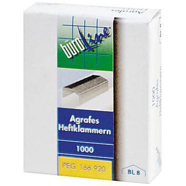 BÜROLINE, B&Uuml;ROLINE Heftklammern BL8 166920 1000 St&uuml;ck