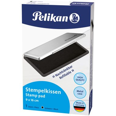 Pelikan, PELIKAN Metall-Stempelkissen schwarz 331108 Gr.1 16x9cm