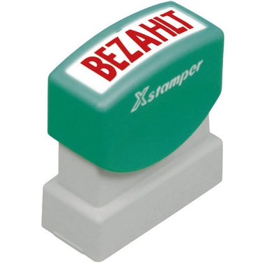 XSTAMPER, XSTAMPER Stempel Bezahlt GE 10-R rot