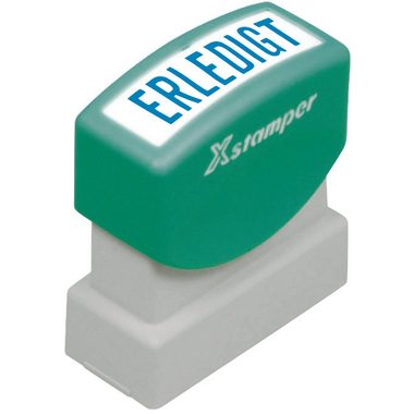 XSTAMPER, XSTAMPER Stempel Erledigt GE 18-B blau