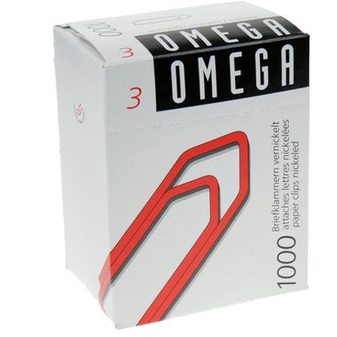 OMEGA, OMEGA B&uuml;roklammern Gr.3 3/1000 vernickelt, 28mm 1000 St&uuml;ck