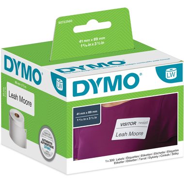 DYMO, DYMO Namensschilder S0722560 non-perm. 89x41mm 300 St&uuml;ck