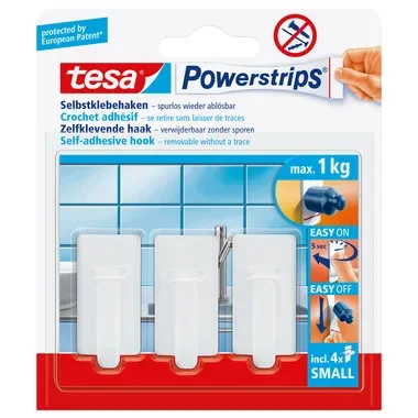 tesa, TESA Powerstrips Haken S 575300001 weiss