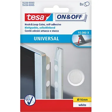 tesa, TESA Klettpunkte 16mm 552260000 weiss 8 St&uuml;ck