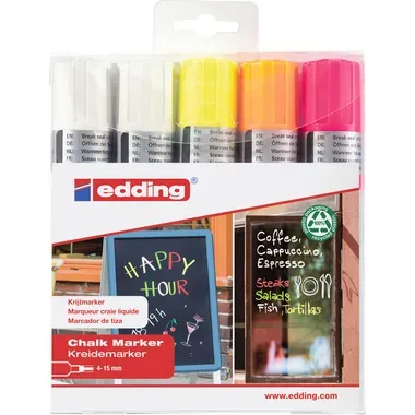edding, EDDING Windowmarker 4090 4-15mm 4090-E5 5 Farben ass.