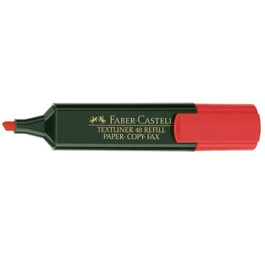 Faber-Castell, FABER-CASTELL TEXTLINER 48 1-5mm 154821 rot